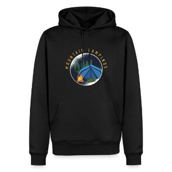 Happy Camper Camping - Sweat à capuche Premium bio Homme - noir - Devant - Nico (187cm)