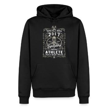 Vintage 2007 Ice Hockey Geburtstag Geschenk Hobby - Männer Premium Bio Hoodie - Schwarz - Vorne - Nico (187cm)