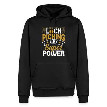 Lock Picking Ist Meine Superkraft Schloss Knacken - Männer Premium Bio Hoodie - Schwarz - Vorne - Nico (187cm)