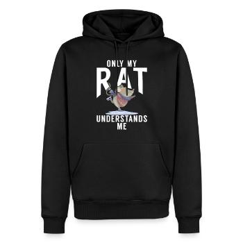 Rattenbesitzer Geschenk Ratten Liebhaber - Männer Premium Bio Hoodie - Schwarz - Vorne - Nico (187cm)