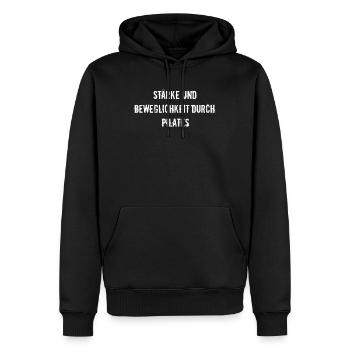Pilates - Stärke und Beweglichkeit durch Pilates - Männer Premium Bio Hoodie - Schwarz - Vorne - Nico (187cm)