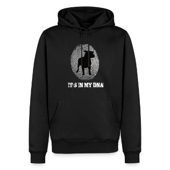 Pitbull Hund Its In My Dna - Männer Premium Bio Hoodie - Schwarz - Vorne - Nico (187cm)