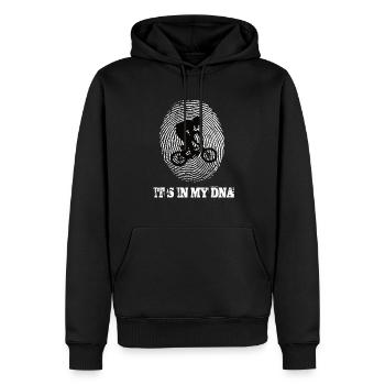Bmx Bike c’est dans mon ADN - Sweat à capuche Premium bio Homme - noir - Devant - Nico (187cm)