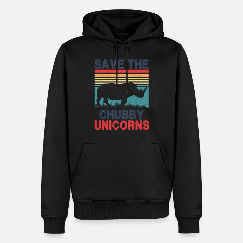 Rette die pummeligen Einhörner - Männer Premium Bio Hoodie - undefined