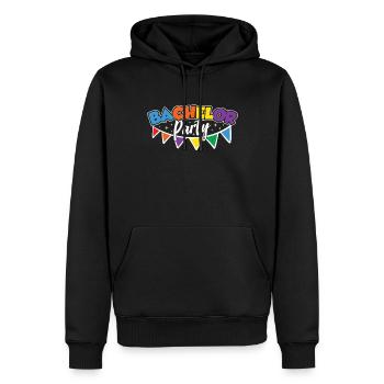 Enterrement de vie de garçon Bachelor bachelorette - Sweat à capuche Premium bio Homme - noir - Devant - Nico (187cm)