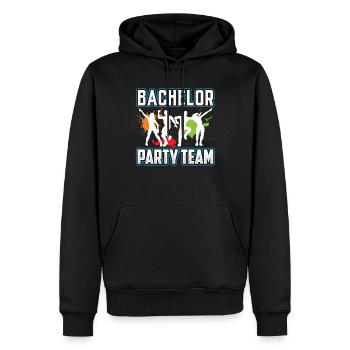 Junggesellenabschied Team Junggeselle Braut - Männer Premium Bio Hoodie - Schwarz - Vorne - Nico (187cm)