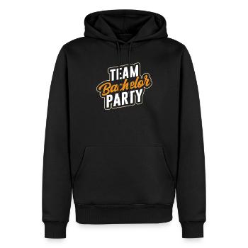 Team Bachelor Party Bachelor Bride - Men’s Premium Organic Hoodie - black - Front - Nico (187cm)