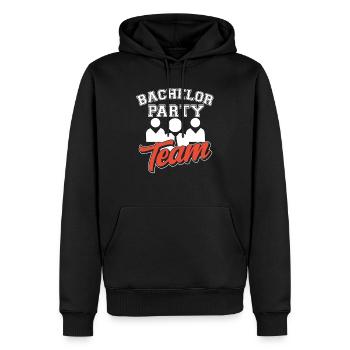 Junggesellenabschied Team Junggeselle Braut - Männer Premium Bio Hoodie - Schwarz - Vorne - Nico (187cm)