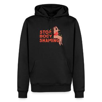 Schluss Mit Body Shaming Ärgern Bodyshaming - Männer Premium Bio Hoodie - Schwarz - Vorne - Nico (187cm)