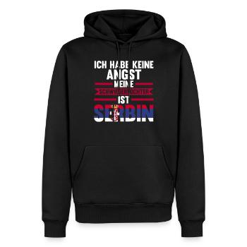 Ich habe keine Angst meine Schwiegertochter ist Se - Männer Premium Bio Hoodie - Schwarz - Vorne - Nico (187cm)