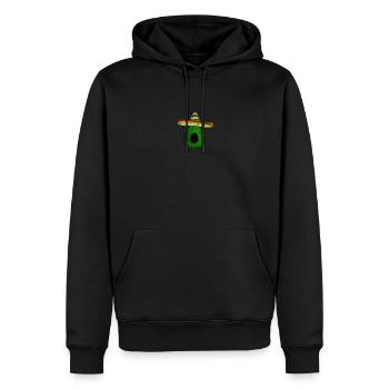 Mexikanische Avocado mit Sombrero - Männer Premium Bio Hoodie - Schwarz - Vorne - Nico (187cm)