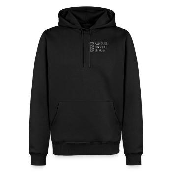 Kann Spuren Von Schorle Enthalten - Männer Premium Bio Hoodie - Schwarz - Vorne - Nico (187cm)