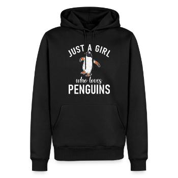 Pinguinliebhaber Pinguin Geschenke - Männer Premium Bio Hoodie - Schwarz - Vorne - Nico (187cm)
