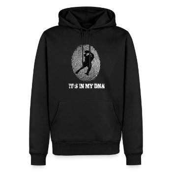 Le basketball est dans mon ADN - Sweat à capuche Premium bio Homme - noir - Devant - Nico (187cm)