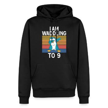 Penguin Lover Penguin Gifts - Men’s Premium Organic Hoodie - black - Front - Nico (187cm)