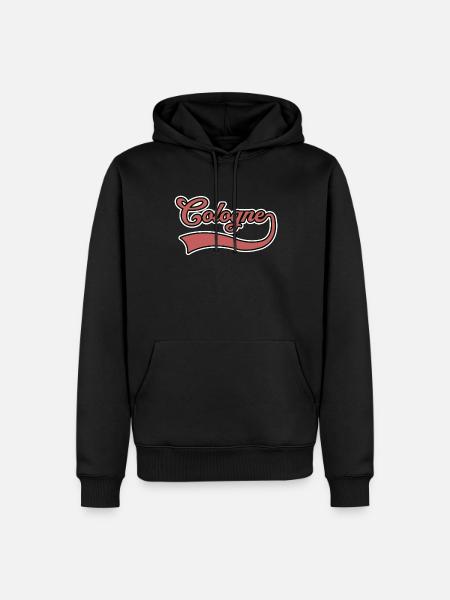 Cologne lettering - Men’s Premium Organic Hoodie - black