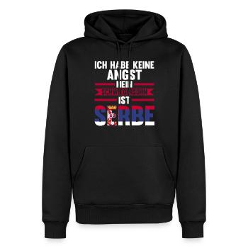 Ich habe keine Angst mein Schwiegersohn ist Serbe - Männer Premium Bio Hoodie - Schwarz - Vorne - Nico (187cm)