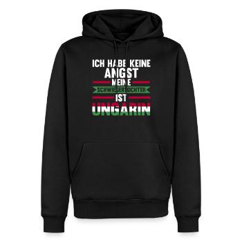 Ich habe keine Angst meine Schwiegertochter ist Un - Männer Premium Bio Hoodie - Schwarz - Vorne - Nico (187cm)