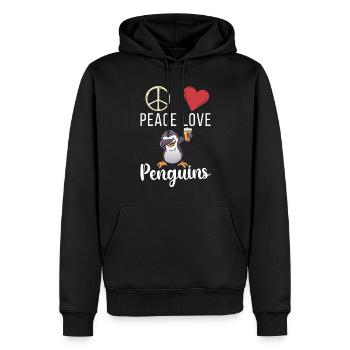 Pinguinliebhaber Pinguin Geschenke - Männer Premium Bio Hoodie - Schwarz - Vorne - Nico (187cm)