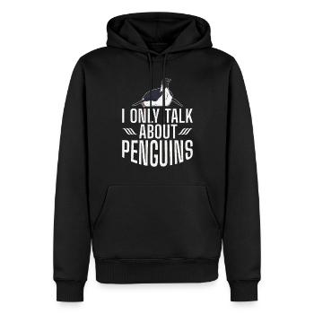 Penguin Lover Penguin Gifts - Men’s Premium Organic Hoodie - black - Front - Nico (187cm)