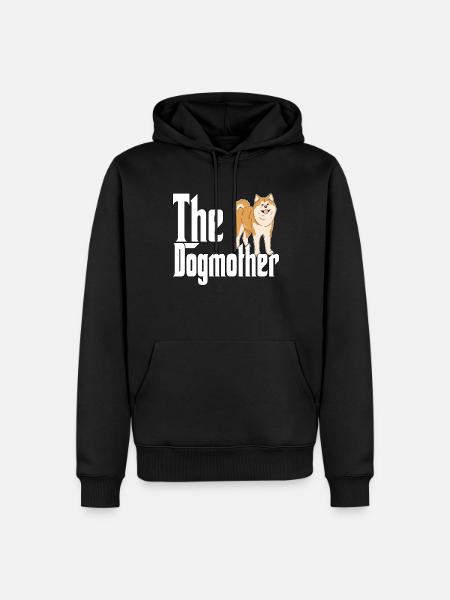 Akita Dog Mom Dogmother Honden Mama - Mannen Premium Bio hoodie - zwart
