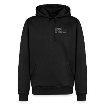 Marktfrühstück Weinfest Schobbe - Männer Premium Bio Hoodie - Schwarz - Vorne - Nico (187cm)