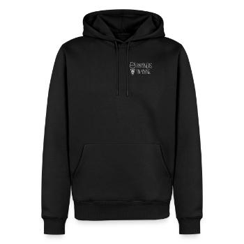 Partners In Wine Red Wine White Wine - Men’s Premium Organic Hoodie - black - Front - Nico (187cm)