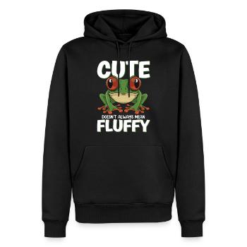 Conception de grenouille aux yeux rouges pour un fan de grenouille - Sweat à capuche Premium bio Homme - noir - Devant - Nico (187cm)