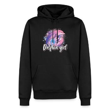 Dolphin Girl Lovers Dolphins Dolphins Dolphins - Men’s Premium Organic Hoodie - black - Front - Nico (187cm)