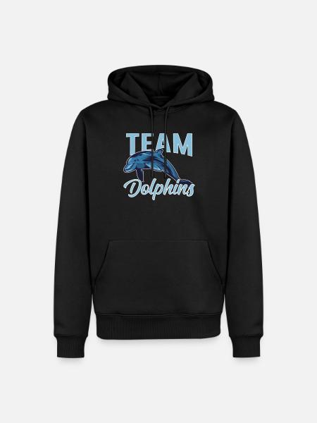 Team Dolphins Dolphins Dolphin Dolphin Lovers - Men’s Premium Organic Hoodie - black