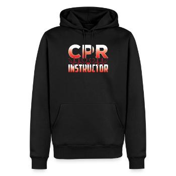 Instructeur de cours de secourisme Enseignant en mesures d’urgence - Sweat à capuche Premium bio Homme - noir - Devant - Nico (187cm)