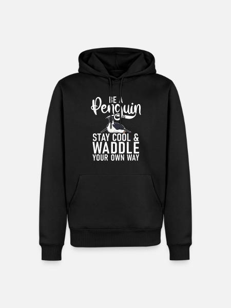 Pinguinliebhaber Pinguin Geschenke - Männer Premium Bio Hoodie - Schwarz