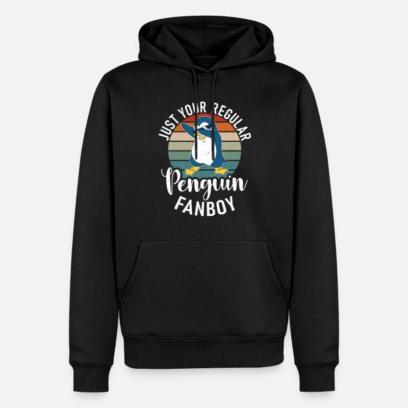Penguin Lover Penguin Cadeaux - Sweat à capuche Premium bio Homme - noir
