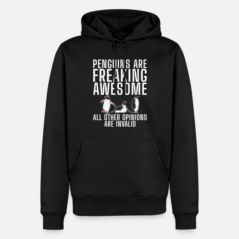 Penguin Lover Penguin Cadeaux - Sweat à capuche Premium bio Homme - noir
