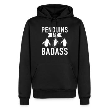 Penguin Lover Penguin Gifts - Men’s Premium Organic Hoodie - black - Front - Nico (187cm)