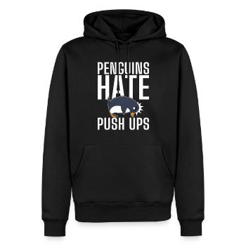 Penguin Lover Penguin Gifts - Men’s Premium Organic Hoodie - black - Front - Nico (187cm)