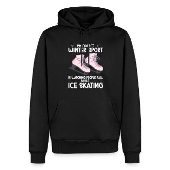 Ice Skating -Skater Ice Shield Skate Girl - Men’s Premium Organic Hoodie - black - Front - Nico (187cm)