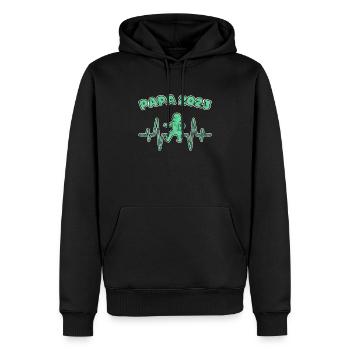 Papa 2023 - Männer Premium Bio Hoodie - Schwarz - Vorne - Nico (187cm)