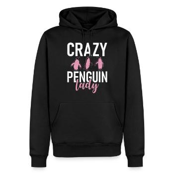 Penguin Lover Penguin Cadeaux - Sweat à capuche Premium bio Homme - noir - Devant - Nico (187cm)