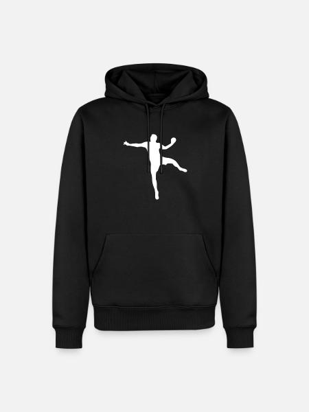 Handball Silhouette - Men’s Premium Organic Hoodie - black