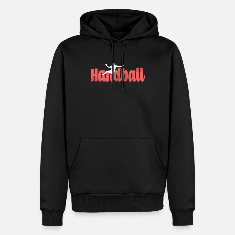 Handball - Sweat à capuche Premium bio Homme - noir