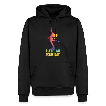 Eis Skating -Skater Eisschild Skate Girl - Männer Premium Bio Hoodie - Schwarz - Vorne - Nico (187cm)