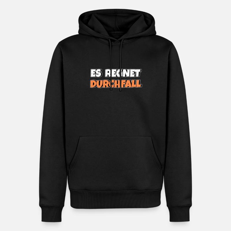 Es regnet Durchfall - Männer Premium Bio Hoodie - Schwarz