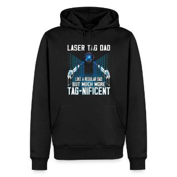 Lasertag Dad Ist Ein Cooler Lasertag-Spieler - Männer Premium Bio Hoodie - Schwarz - Vorne - Nico (187cm)