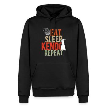 Japanischer Schwertkampf Kendo - Männer Premium Bio Hoodie - Schwarz - Vorne - Nico (187cm)