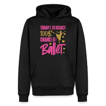 Ballet Danseuse Danse Ballerine - Sweat à capuche Premium bio Homme - noir - Devant - Nico (187cm)