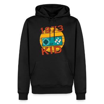 Herzlicher Gamer 1973 Geburtstag Gaming Geschenk - Männer Premium Bio Hoodie - Schwarz - Vorne - Nico (187cm)