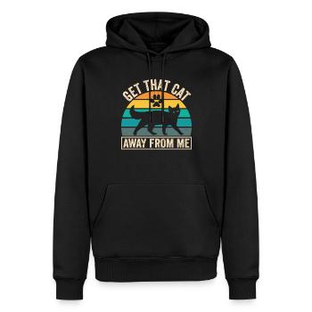 Take the cat away from me lover puppy dog - Men’s Premium Organic Hoodie - black - Front - Nico (187cm)