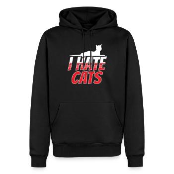 Ich Hasse Katzen Welpe Hund Liebhaber Tier - Männer Premium Bio Hoodie - Schwarz - Vorne - Nico (187cm)