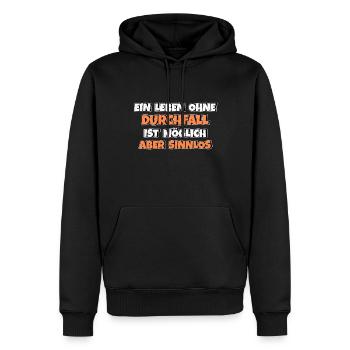 Leben ohne Durchfall ist möglich aber sinnlos - Männer Premium Bio Hoodie - Schwarz - Vorne - Nico (187cm)